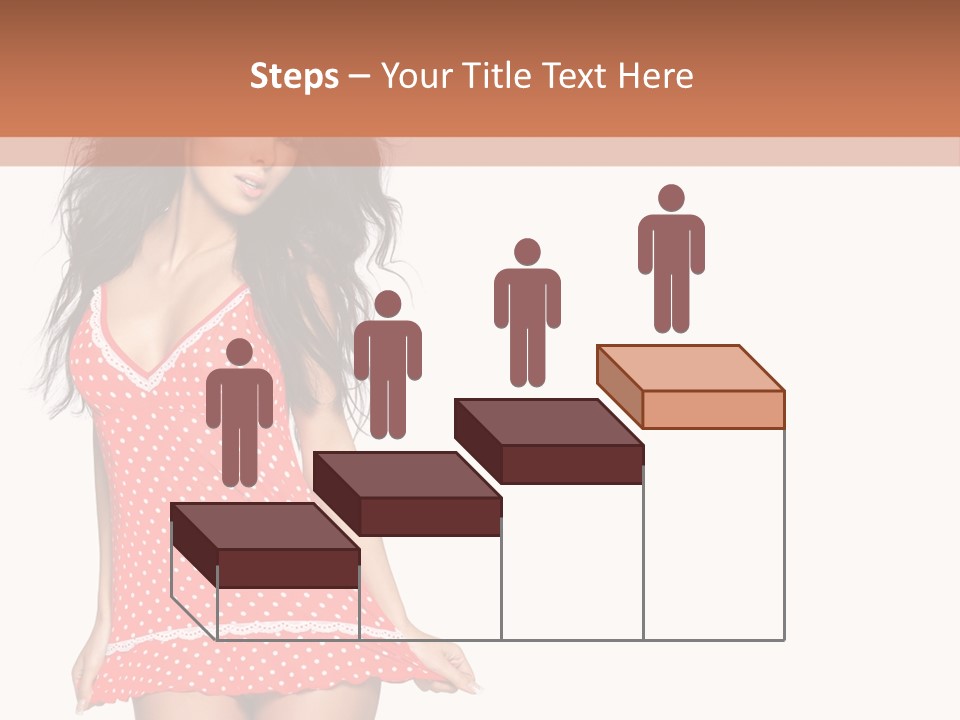Caucasian Sensuality Bright PowerPoint Template