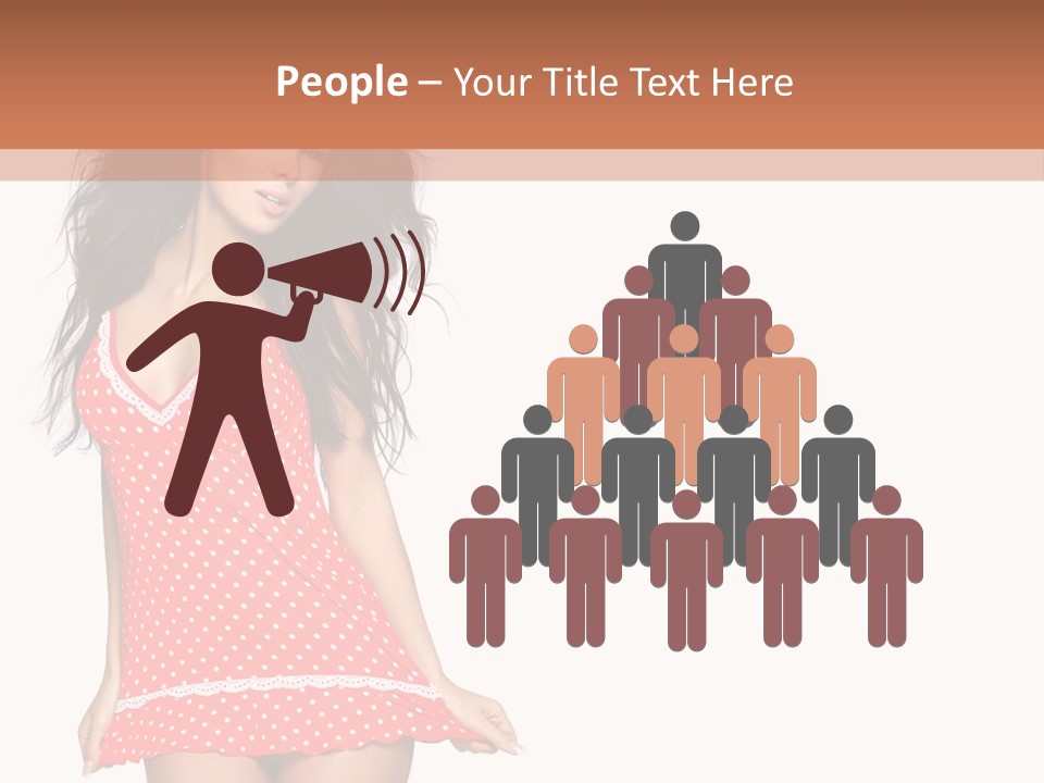 Caucasian Sensuality Bright PowerPoint Template