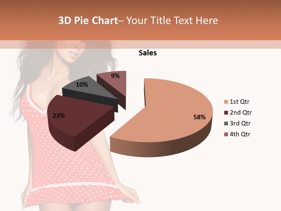 Caucasian Sensuality Bright PowerPoint Template