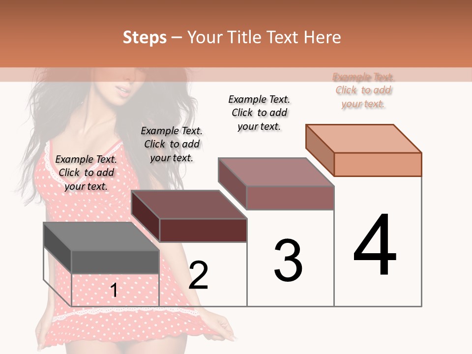 Caucasian Sensuality Bright PowerPoint Template