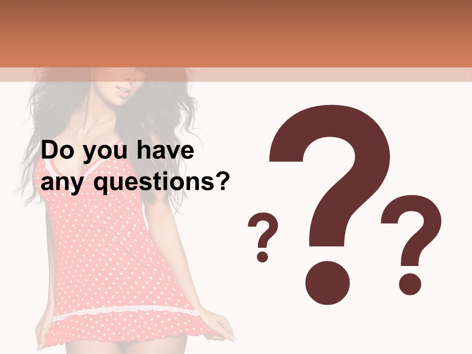 Caucasian Sensuality Bright PowerPoint Template