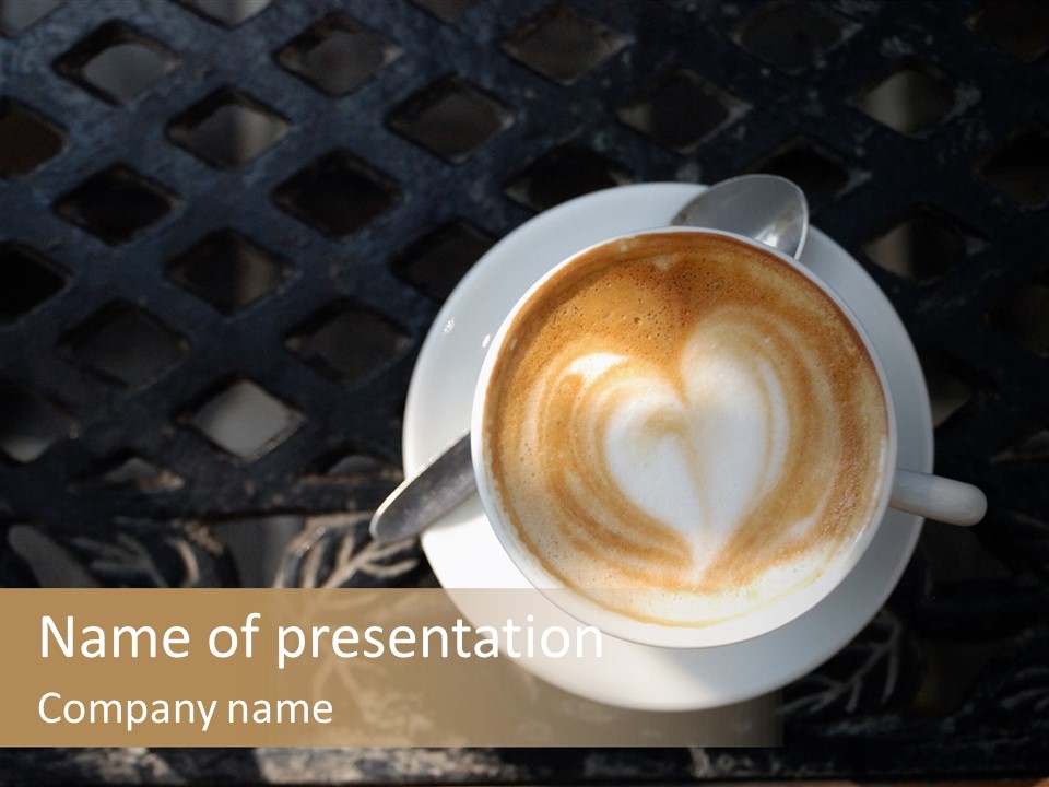 Love Coffee Cup PowerPoint Template