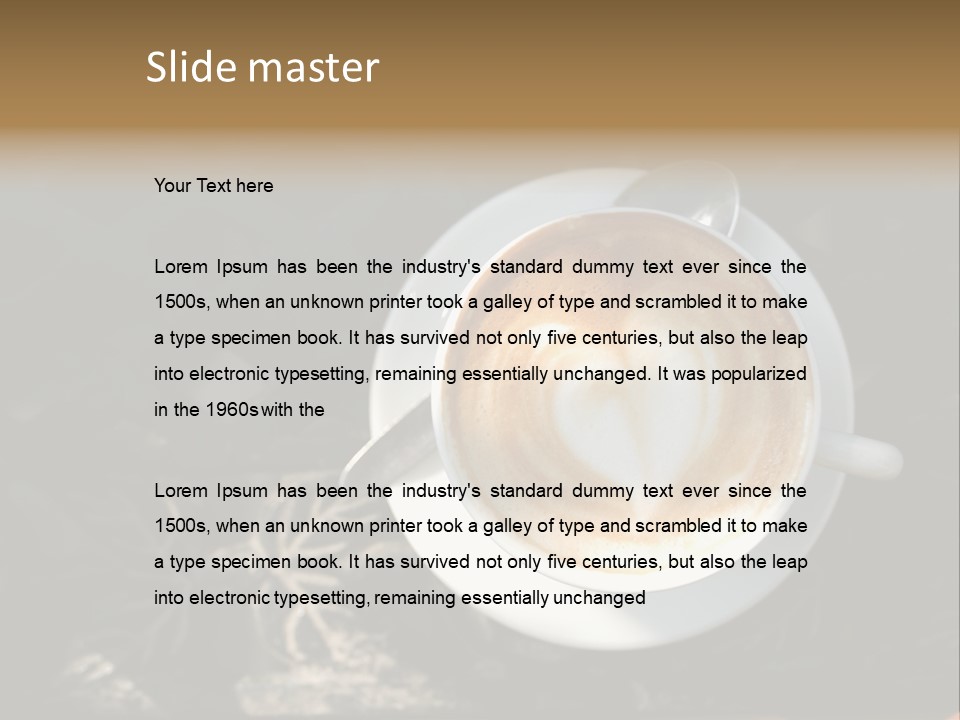 Love Coffee Cup PowerPoint Template