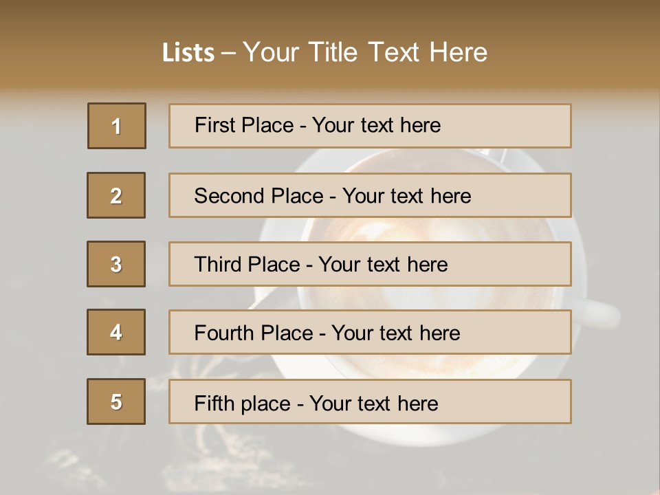 Love Coffee Cup PowerPoint Template