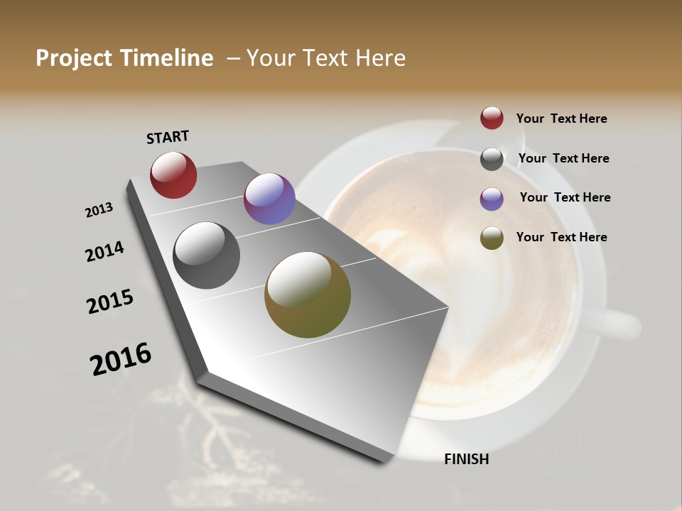 Love Coffee Cup PowerPoint Template