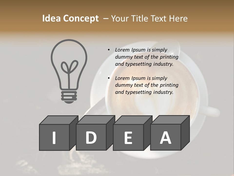 Love Coffee Cup PowerPoint Template