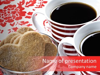 Stripe Drink Biscuit PowerPoint Template