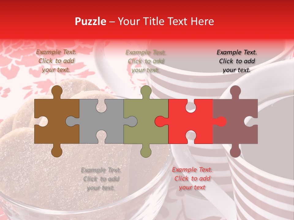 Stripe Drink Biscuit PowerPoint Template