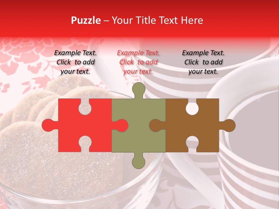 Stripe Drink Biscuit PowerPoint Template