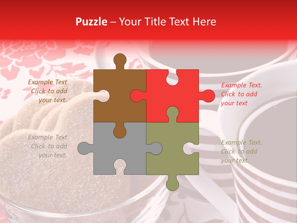 Stripe Drink Biscuit PowerPoint Template