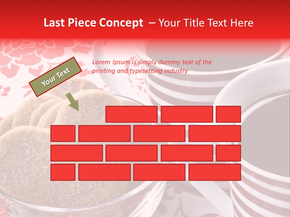 Stripe Drink Biscuit PowerPoint Template