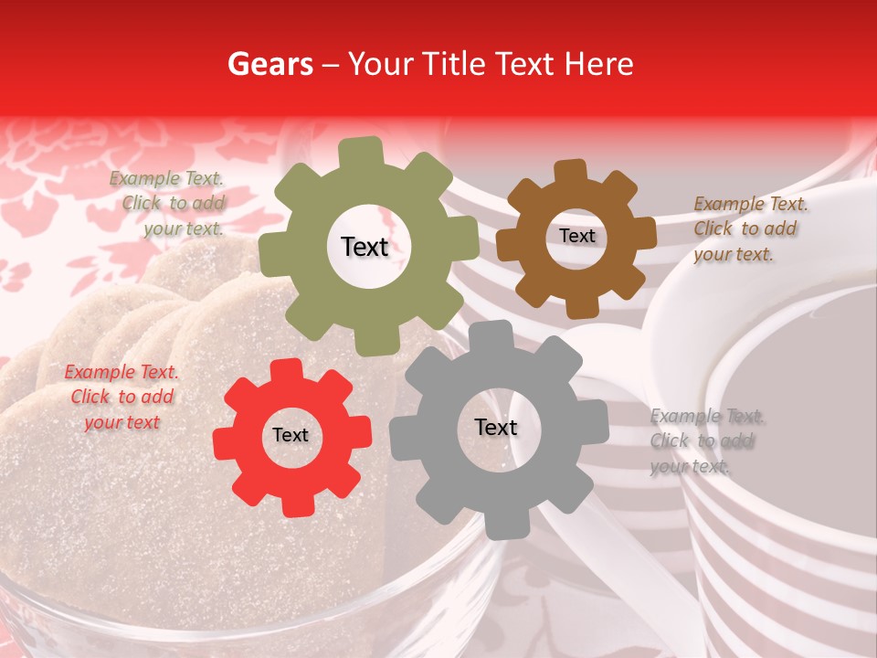 Stripe Drink Biscuit PowerPoint Template