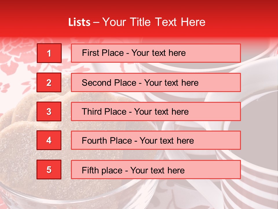 Stripe Drink Biscuit PowerPoint Template