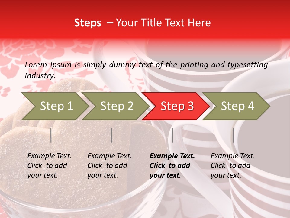 Stripe Drink Biscuit PowerPoint Template