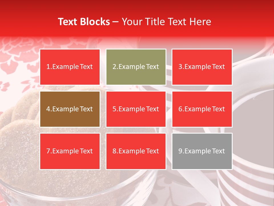 Stripe Drink Biscuit PowerPoint Template