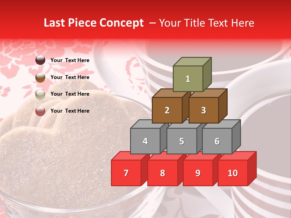 Stripe Drink Biscuit PowerPoint Template