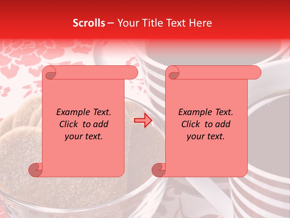 Stripe Drink Biscuit PowerPoint Template