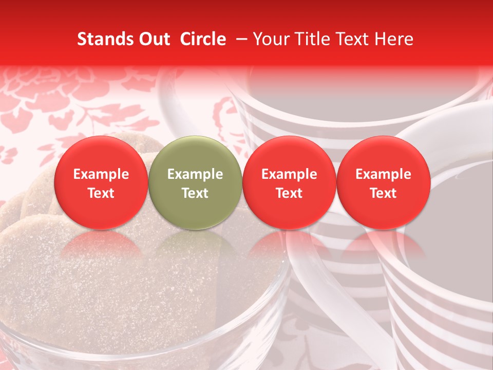 Stripe Drink Biscuit PowerPoint Template