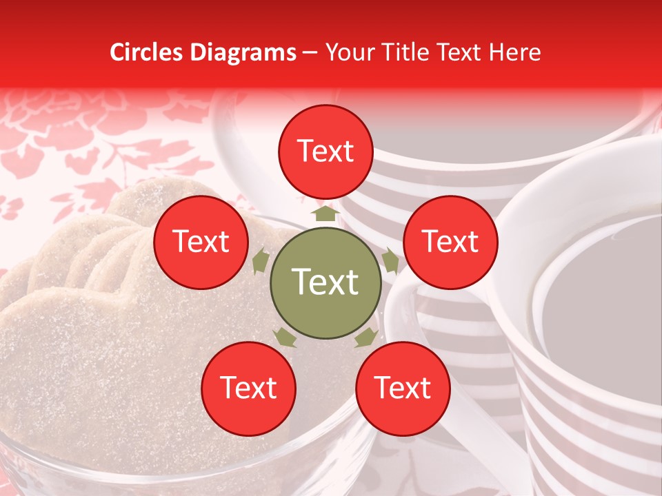 Stripe Drink Biscuit PowerPoint Template