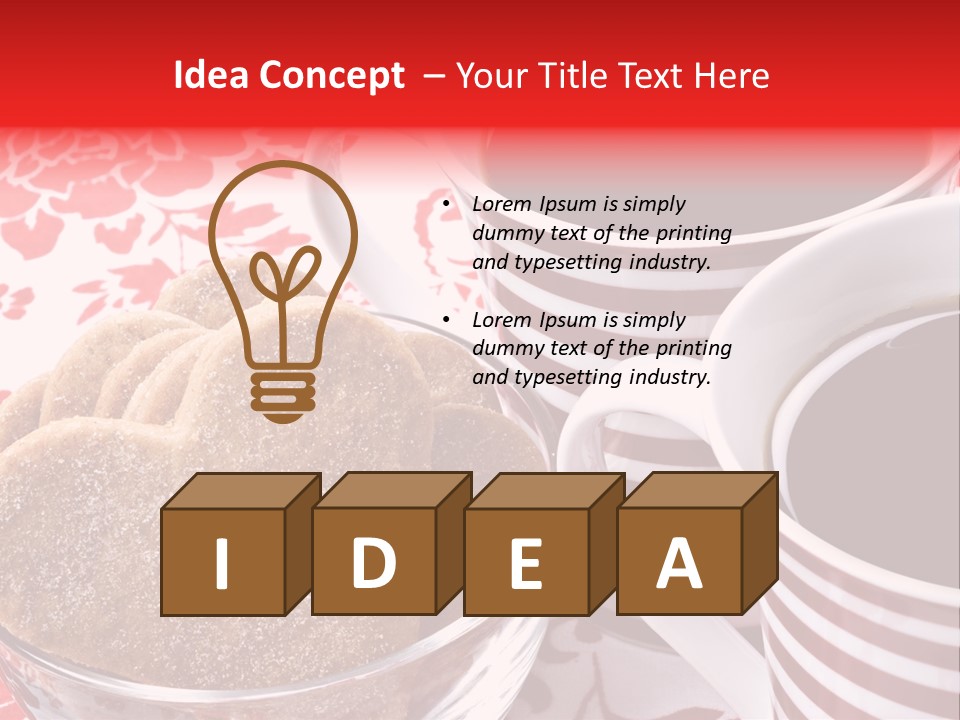 Stripe Drink Biscuit PowerPoint Template