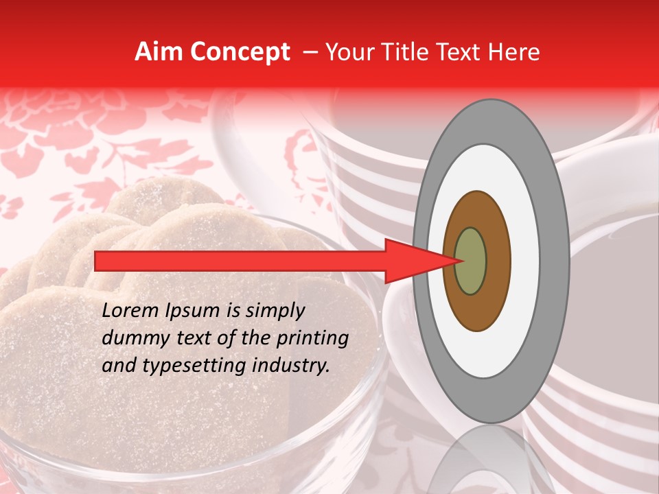Stripe Drink Biscuit PowerPoint Template