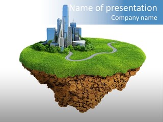 Glass Ecological Scraper PowerPoint Template