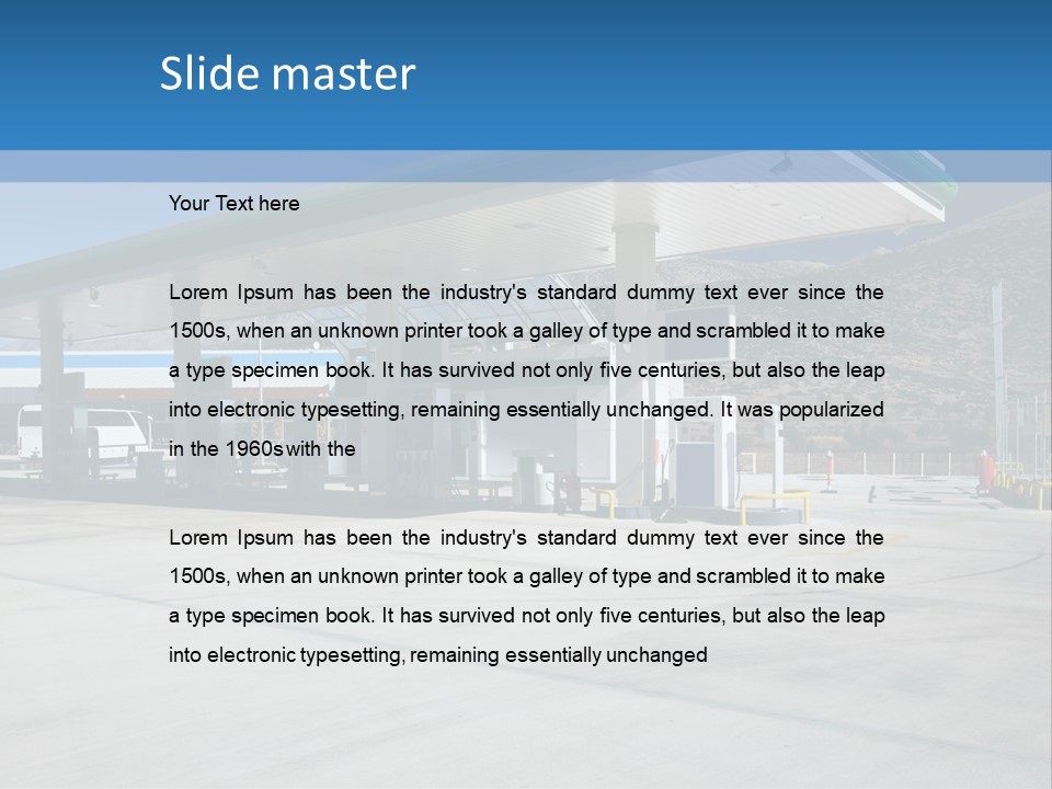 Modern Gas Station PowerPoint Template
