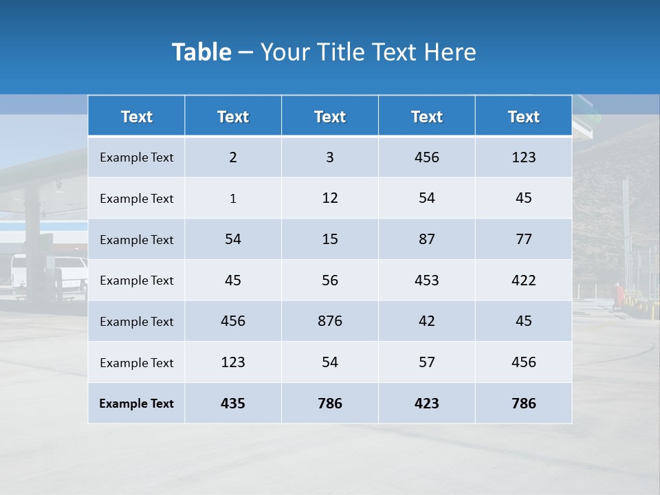 Modern Gas Station PowerPoint Template