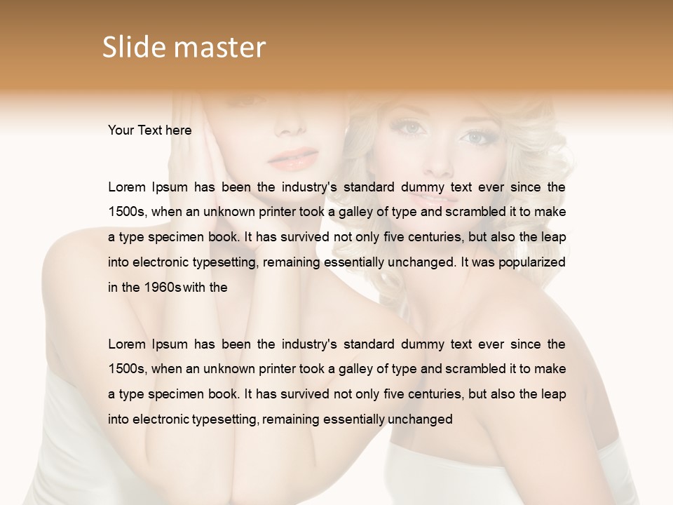 Faces Of Beautiful Women PowerPoint Template