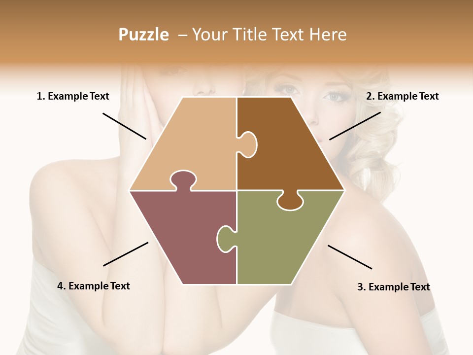 Faces Of Beautiful Women PowerPoint Template