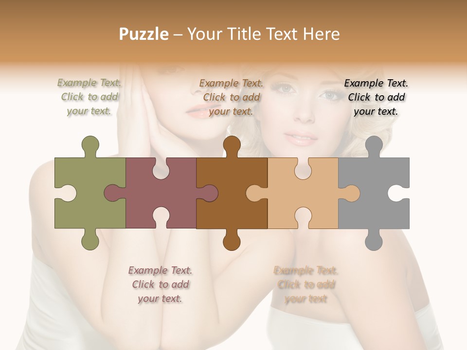 Faces Of Beautiful Women PowerPoint Template