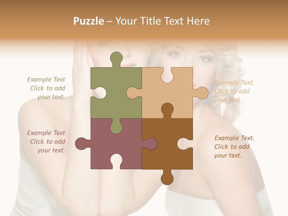 Faces Of Beautiful Women PowerPoint Template