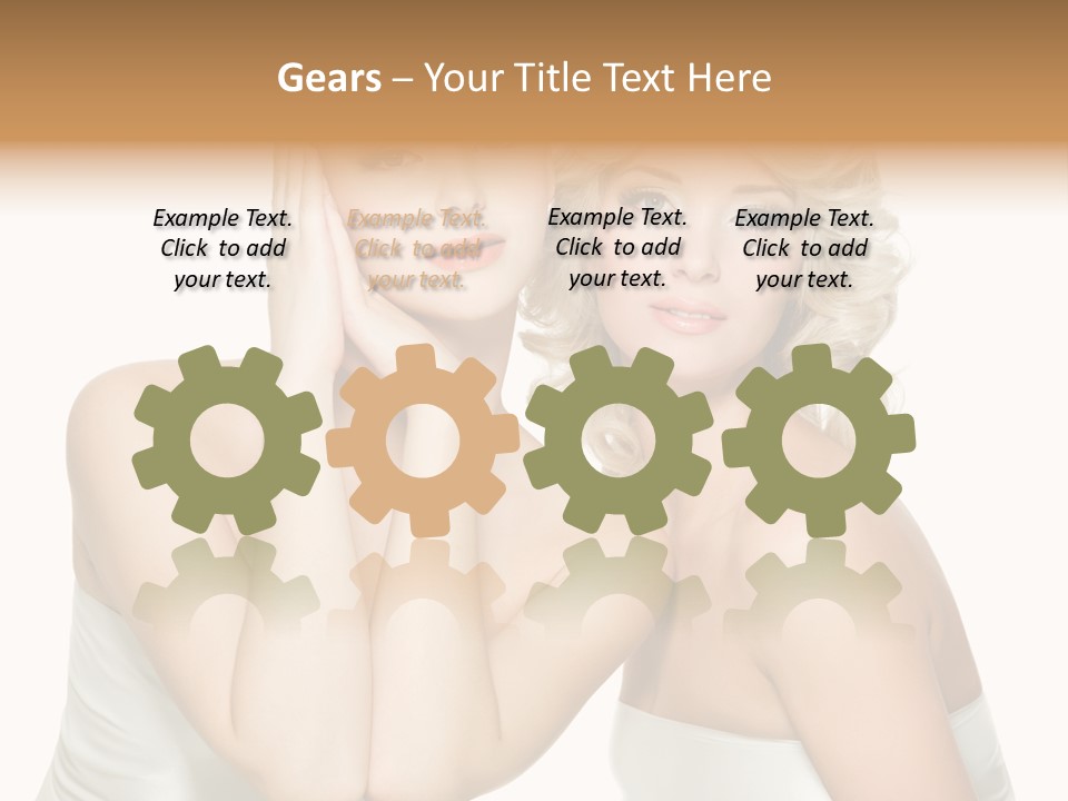 Faces Of Beautiful Women PowerPoint Template