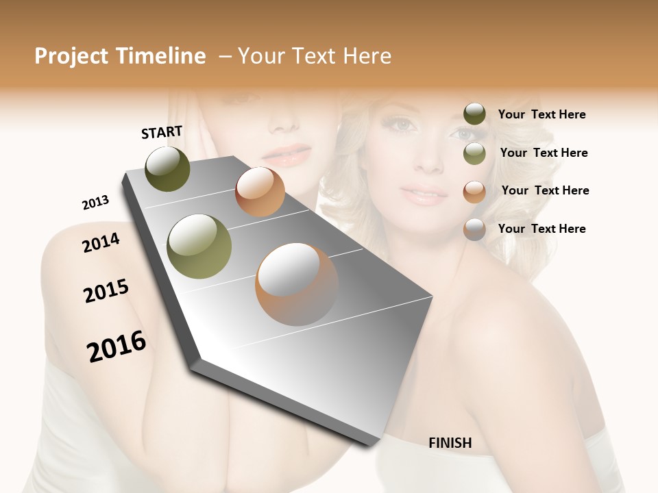 Faces Of Beautiful Women PowerPoint Template