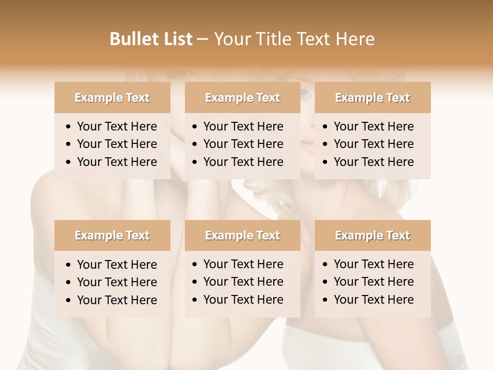 Faces Of Beautiful Women PowerPoint Template