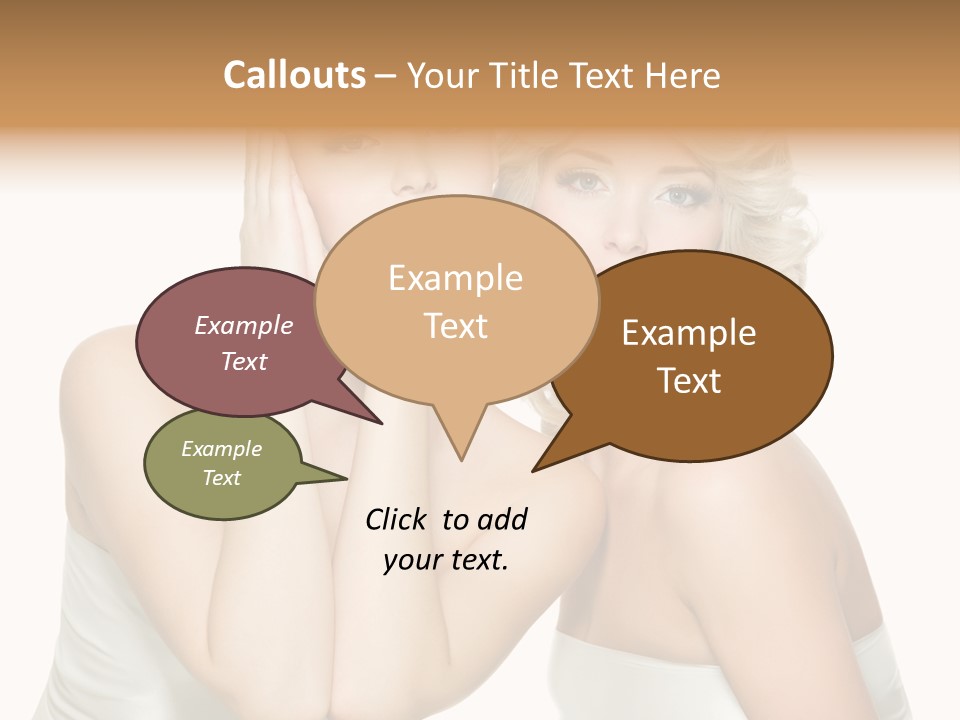 Faces Of Beautiful Women PowerPoint Template