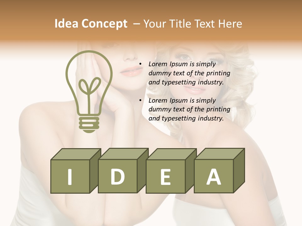 Faces Of Beautiful Women PowerPoint Template