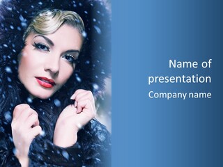 Mysterious Snowstorm Pretty PowerPoint Template