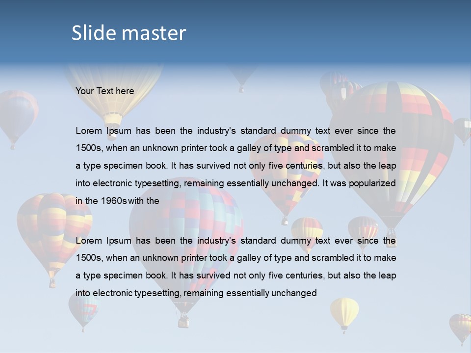 Hd Hot Air Balloon PowerPoint Template