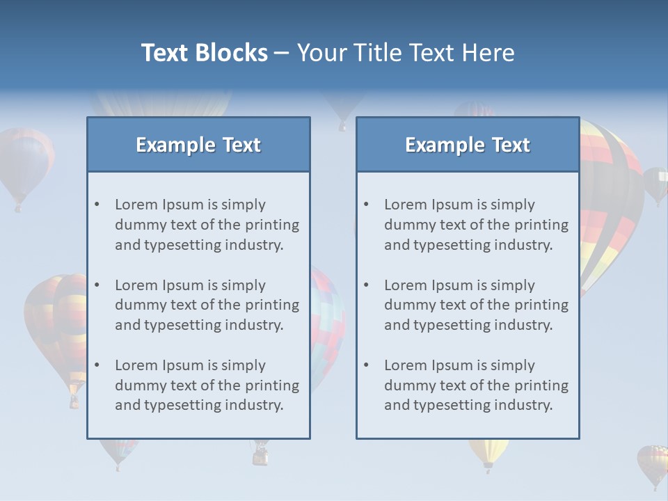 Hd Hot Air Balloon PowerPoint Template