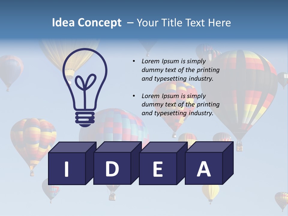 Hd Hot Air Balloon PowerPoint Template