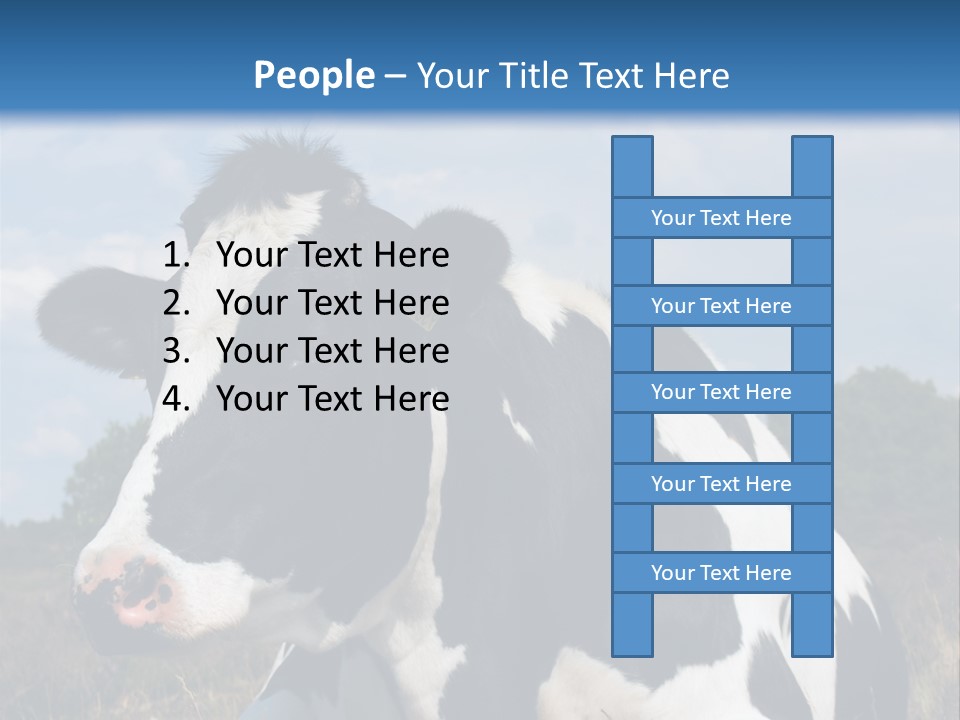 White Head Standing PowerPoint Template