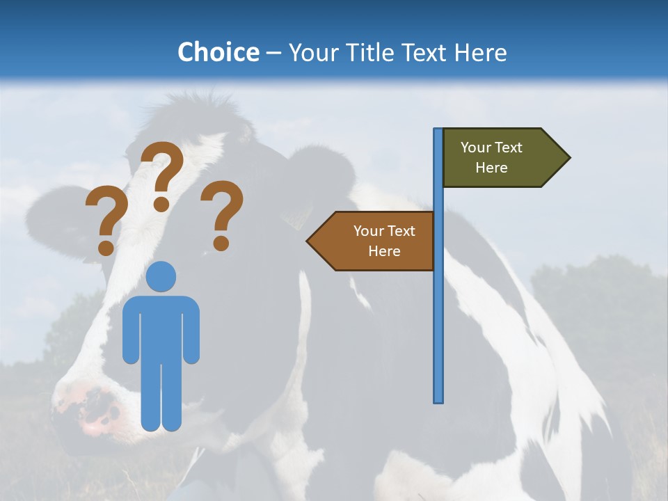 White Head Standing PowerPoint Template