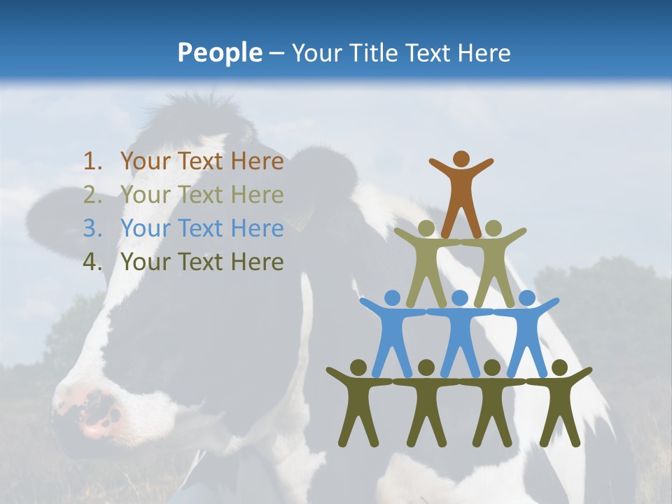 White Head Standing PowerPoint Template