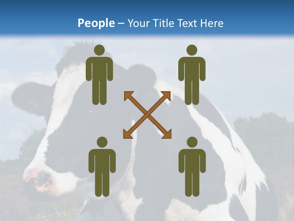 White Head Standing PowerPoint Template