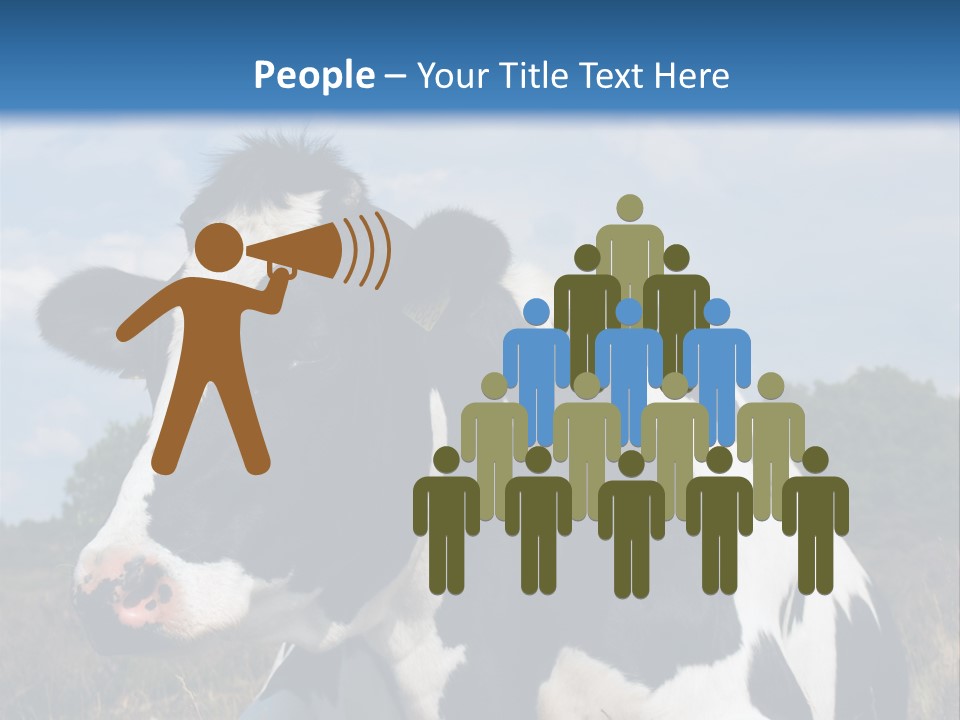 White Head Standing PowerPoint Template