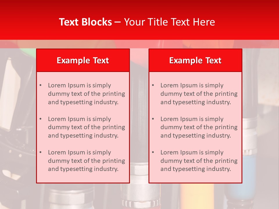 Gas Pump Nozzles PowerPoint Template