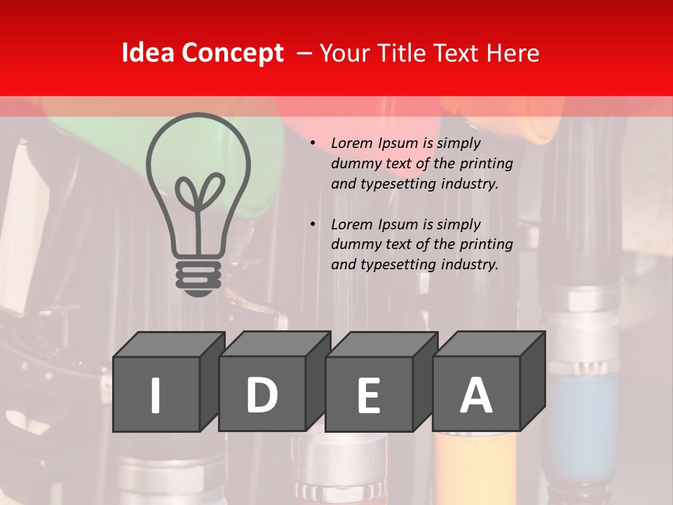 Gas Pump Nozzles PowerPoint Template