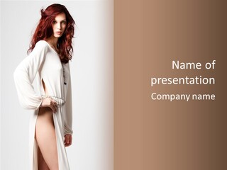 Sensual Red Hair PowerPoint Template