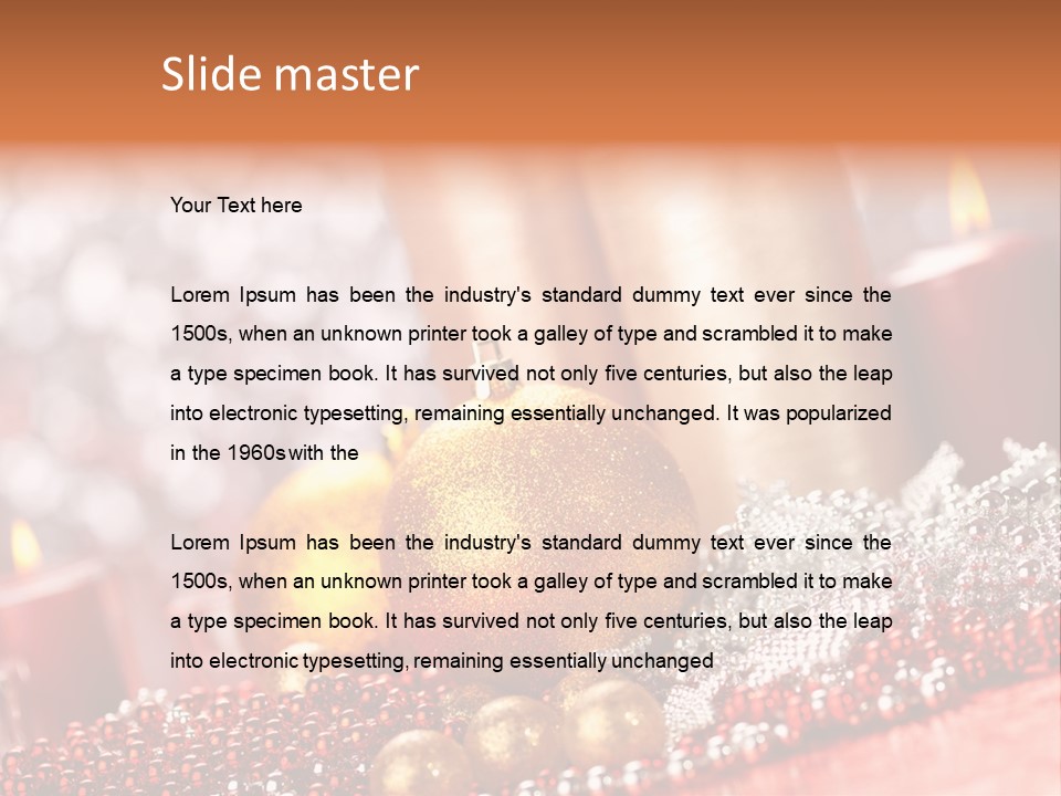 Shiny Gold Xmas PowerPoint Template